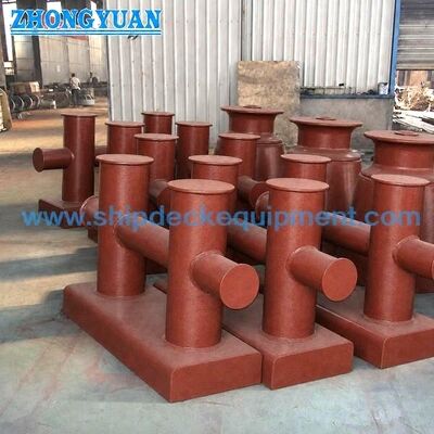 200-300mm Deck-Welded Double Cross Bitt Bollard GB/T 554-2008 loại DH cho tàu đậu