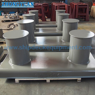 100 ¢ 800 mm rộng cơ sở hai bit mooring bollard GB / T 554-2008 loại A cho tàu mooring