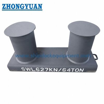100 ¢ 800 mm rộng cơ sở hai bit mooring bollard GB / T 554-2008 loại A cho tàu mooring