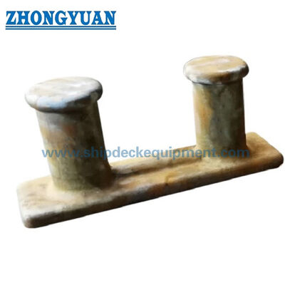 Lớn Double Bitt Bollard cho Barge Mooring ♪ Thép đúc ASTM A27 lớp 70-36