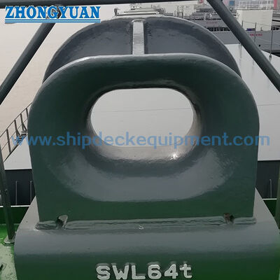 Bức tường được lắp đặt Panama Chock DIN 81915 hình dạng một đường dẫn dây thép đúc cho tàu kéo