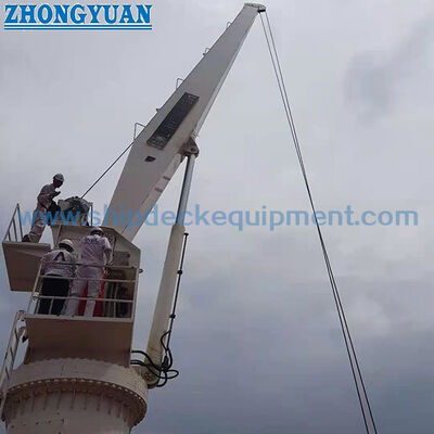 Cần cẩu thủy lực dạng ống lồng 3T 20m cho tàu biển | Cần cẩu trên tàu có cabin điều khiển