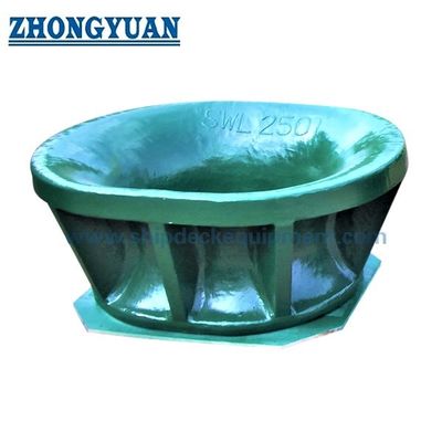 JIS F 2030 Một thiết bị kéo tàu gắn trên tàu một điểm neo bằng thép đúc chock Bulwark