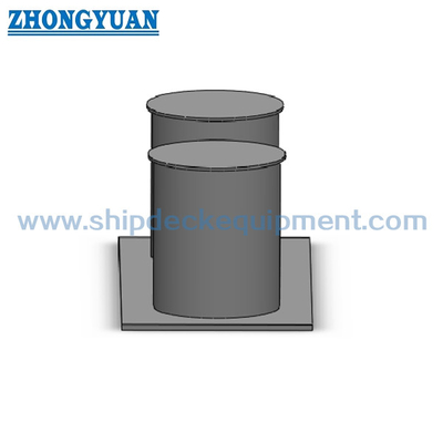 GB / T 554 Loại C Bollard bitt đôi bằng thép với thiết bị kéo tàu cơ sở hẹp