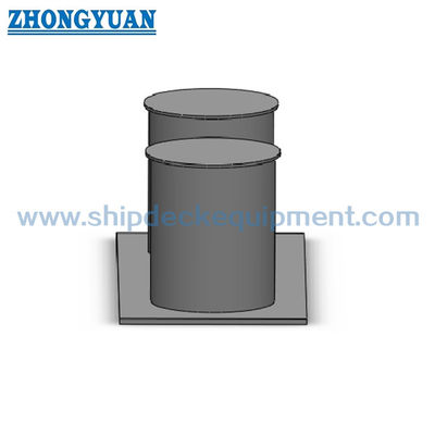Thép Double Bitt Bollard với cơ sở hẹp GB / T 554 Thiết bị kéo tàu loại C