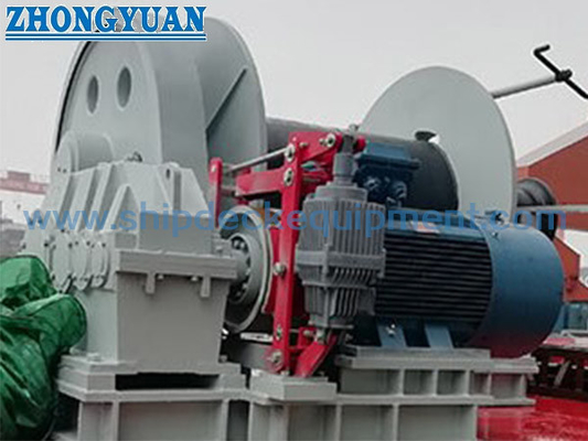 Động cơ diesel chạy Anchor Winch với một trống một đầu cong