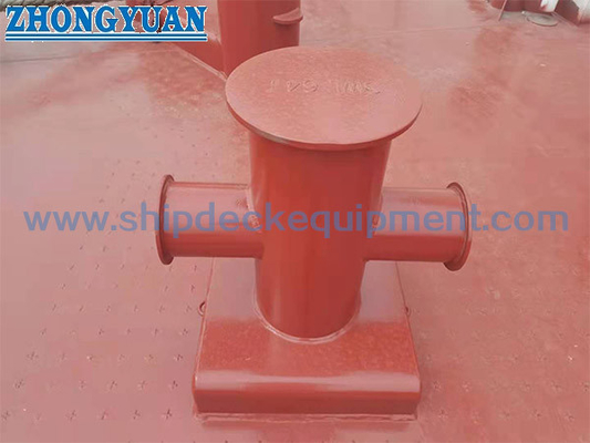 CB / T 3845-2000 Tàu Thiết bị neo tàu đơn chéo Bitt Cruciform Bollard