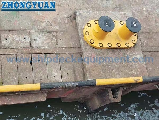 Đúc thép bắt vít neo đôi Bitt Dock nghiêng Thiết bị neo tàu Bollard
