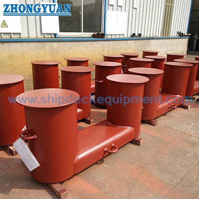 Hàn chế tạo bollard bitt kép nghiêng GB 556 Loại SH với thiết bị neo tàu cơ sở hộp