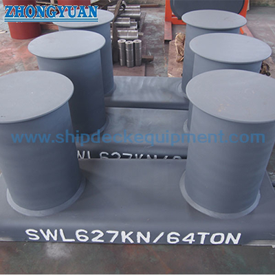 GB 556 Bollard bitts kép nghiêng được chế tạo với thiết bị neo tàu cơ sở dạng tấm
