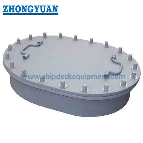 CB / T 4392 Loại AA Hình bầu dục nhiều bu lông Nắp đậy nắp cống với Trang phục hàng hải được nâng lên