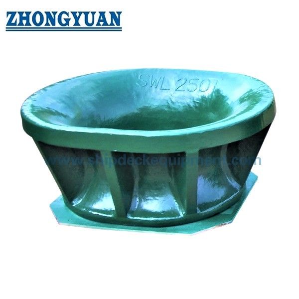 JIS F 2030 Một thiết bị kéo tàu gắn trên tàu một điểm neo bằng thép đúc chock Bulwark